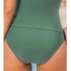 CUPSHE Women’s Mid Rise Bikini Bottom Swimsuit Classic Full Coverage Swim Bottom Only(Sage Green)