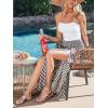 CUPSHE Women‘s Wide Leg Palazzo Pants Elastic High Waisted Summer Boho Tropical Beach Flowy Trousers(Checkered Black)