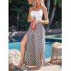 CUPSHE Women‘s Wide Leg Palazzo Pants Elastic High Waisted Summer Boho Tropical Beach Flowy Trousers(Checkered Black)