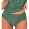 CUPSHE Women’s Mid Rise Bikini Bottom Swimsuit Classic Full Coverage Swim Bottom Only(Sage Green)