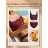 CUPSHE Tankini Sets Two Piece Swimsuit for Women Square Neck Tummy Control Bathing Suits with Mid Rise Bottom(Burgundy)