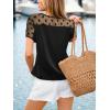 CUPSHE Women’s Mesh Sheer V-Neck Short Sleeve Going Out Shirt Sexy Summer T-Shirt Heart Cute Work Blouse(Black)