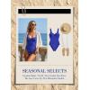 CUPSHE Women’s One Piece Swimsuit V Neck Monokini Underwire Cutouts Bathing Suit Self Tie Adjustable Swimwear(Royal Blue)