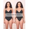 CUPSHE Women’s One Piece Swimsuit V Neck Tummy Control Side Drawstring Ruching Adjustable Straps Bathing Suit(Black)