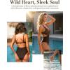 CUPSHE Women’s One Piece Swimsuit V Neck Twist Adjustable Straps Cut Out Back Hook Bathing Suit(Brown/Leopard)