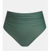 CUPSHE Womens Shirred High Waisted Bikini Bottom(Forest Green)