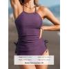 CUPSHE Women’s Tankini Sets Two Piece Swimsuit High Neck Halter Mid Rise Adjustable Drawstrings(Deep Plum)