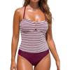 Burgundy Wine/Striped