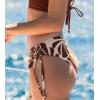 CUPSHE Women Swimsuit Bikini Bottom String Cheeky Side Tie Low Rise Bathing Suit(Maroon Red/Floral)