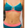 CUPSHE Women’s Bikini Sets Two Piece Swimsuit V Neck Cutout Back Hook Adjustable Straps Bathing Suit(Teal Blue)