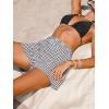 CUPSHE Women’s Gingham Shorts High Waist Elastic Waist Button Front Casual Loose Fit Summer Short(Black)