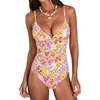 CUPSHE Women’s One Piece Swimsuit Tummy Control V Neck Bathing Suits(Yellow/Pink/Purple)