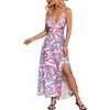 CUPSHE Womens Summer Maxi Dress 2026 Sleeveless Long Sundresses Spaghetti Strap Flowy Boho Beach Vacation Dress(Pink)