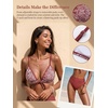 CUPSHE Women’s Bikini Set High Waisted V Neck Two Piece Swimsuit Drawstring Back Hook Adjustable Straps Bathing Suit(Brick Red/Paisley)