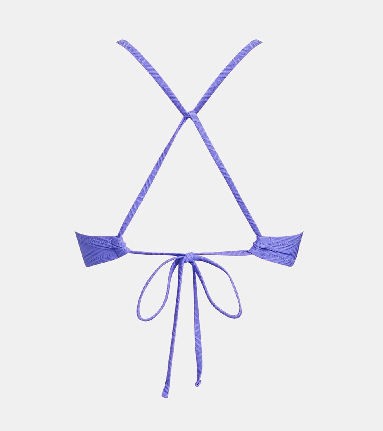 image:imageCUPSHE Bikini Top for Women Bathing Suit Criss Cross Self Tie Spaghetti Straps V NeckLilac Purple