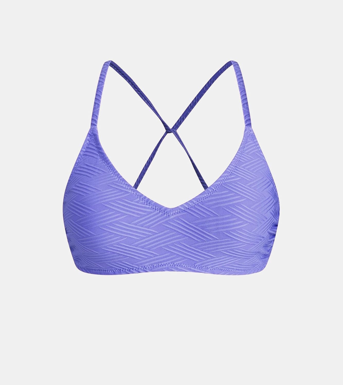 image:imageCUPSHE Bikini Top for Women Bathing Suit Criss Cross Self Tie Spaghetti Straps V NeckLilac Purple