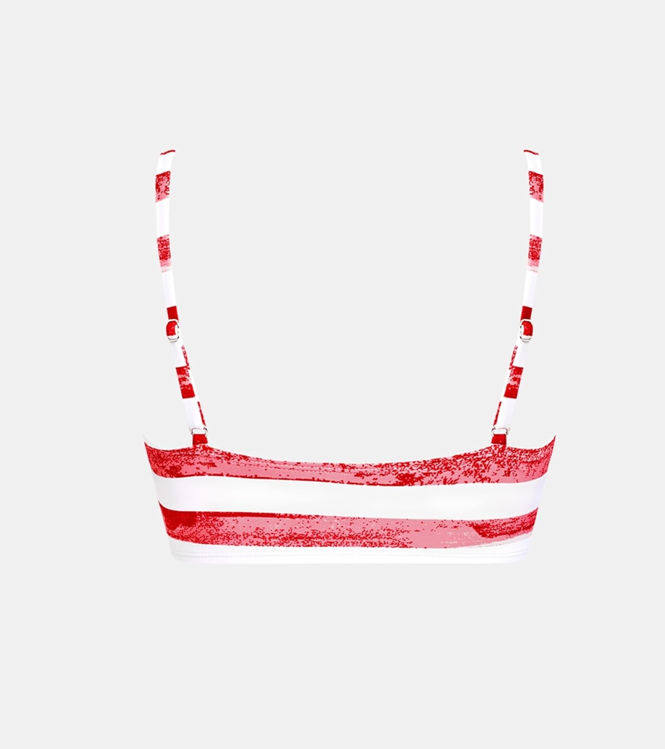 image:imageCUPSHE Womens Bikini Top Bathing Suit V Neck Adjustable Spaghetti Straps Twist FrontRed Striped