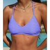 CUPSHE Bikini Top for Women Bathing Suit Criss Cross Self Tie Spaghetti Straps V Neck(Lilac Purple)