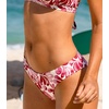 CUPSHE Womens Swimsuit Bikini Bottom Low Rise Bathing Suit(Red/Abstract)