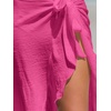 CUPSHE Women Sarong Coverups Chiffon Ruffle Self Tie Sarong Wraps Skirt Beach Sarongs for Swimwear(Hot Pink)