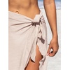 CUPSHE Women Sarong Coverups Chiffon Ruffle Self Tie Sarong Wraps Skirt Beach Sarongs for Swimwear(Khaki)