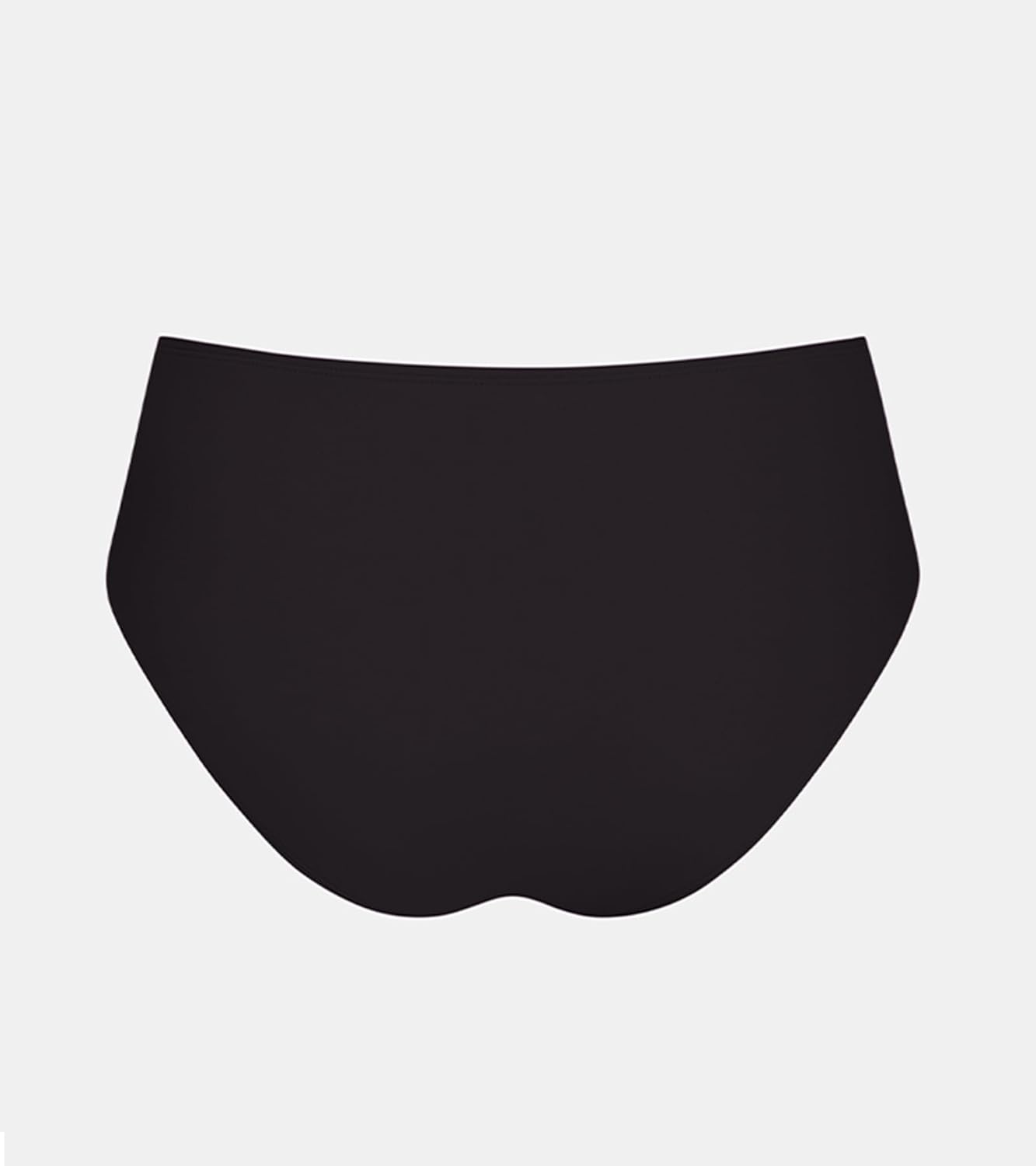 image:imageCUPSHE Womens Bikini Swimsuit Mid Rise Full Coverage Bikini Bottom OnlyBlack