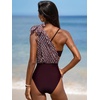CUPSHE Women’s Bikini Set High Waisted Tummy Control Swimsuit Modest Full Coverage Bathing Suit Crisscross Self Tie(Purple Red)