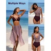 CUPSHE Women’s Bikini Set High Waisted Tummy Control Swimsuit Modest Full Coverage Bathing Suit Crisscross Self Tie(Purple Red)