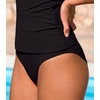 CUPSHE Women’s Bikini Swimsuit Mid Rise Full Coverage Bikini Bottom Only(Black)