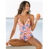 CUPSHE Women’s One Piece Swimsuit V Neck Tummy Control Double Adjustable Straps Back Cutout O-Ring(Blue/Pink/Floral)