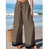 CUPSHE Womens Beach Wide Leg Pants Summer Boho Drawstring Elastic Waist Vacation Palazzo Pant(Black)