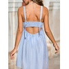 CUPSHE Women’s Casual Summer Dresses Sleeveless Spaghetti Strap Striped Lightweight Mini Sundress Beach Vacation Dress(Blue Striped)