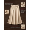 CUPSHE Women’s Satin Midi Skirt – Silk A Line High Waist Elegant Casual Flowy Cocktail Party Wedding Vacation(Beige)