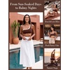 CUPSHE Women’s Bikini Set One Shoulder Color Block Two Piece Swimsuit | Bathing Suit, Swim Suit, Color Block, Removable Soft Cups, Asymmetrical, Adjustable Strap, Moderate Coverage, Beach Vacation(Coffee Brown/Beige)