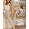 CUPSHE Women’s Maxi Skirt Spring Summer High Waist Smocked Strapless Maternity Dresses Casual Beach Long Skirt(White)