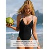CUPSHE Women’s One Piece Swimsuit High Cut Crossback Tie Bathing Suit | Color Block Trim, High Cut Leg, Cheeky Coverage, Perfect for Beach Vacations, Tropical Getaways, Pool Parties, and Sunbathing(Black/Leopard)