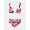 CUPSHE Women’s Underwire Bikini Set Swimsuit High Waisted Bathing Suit | Back Hook, Adjustable Wide Straps, Moderate Coverage, Swim Suit for Family Vacations, Beach, Cruises, Pool Days(Pink/Floral)