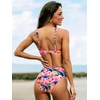 CUPSHE Women’s Underwire Bikini Set Swimsuit High Waisted Bathing Suit | Back Hook, Adjustable Wide Straps, Moderate Coverage, Swim Suit for Family Vacations, Beach, Cruises, Pool Days(Pink/Floral)