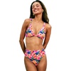 CUPSHE Women’s Underwire Bikini Set Swimsuit High Waisted Bathing Suit | Back Hook, Adjustable Wide Straps, Moderate Coverage, Swim Suit for Family Vacations, Beach, Cruises, Pool Days(Pink/Floral)