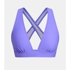 CUPSHE Women’s Bikini Top V Neck Triangle Top Wide Straps Cross Back Lace up(Periwinkle Purple)