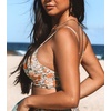 CUPSHE Women’s V Neck Bikini Top | Adjustable Spaghetti Straps,Twist Front,Flattering Bathing Suit For Vacation And Beach(Yellow Floral)