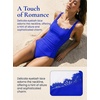 CUPSHE Women’s Tankini Set Square Neck Lace Trim Two Piece Swimsuits | Removable Soft Cups, Ruched Tummy Control, Adjustable Wide Straps, Mid Rise, Standard Coverage, Classic Style, For Beach(Royal Blue)