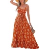 CUPSHE Women’s Summer Boho Maxi Dresses Sleeveless V Neck Beach Vacation Long Sun Dress Belted Flowy Tropical Resort Wear(Red Paisley)