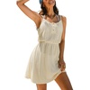 CUPSHE Women’s Swimsuit Cover Up Dress Sleeveless Elastic Waist Flowy Knit Swim Cover Up Beach Dress for Swimwear(Beige)
