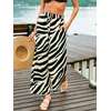 CUPSHE Women’s Wide Leg Beach Pants – Tropical Floral Vacation Cover Up | Soft & comfortable. High waist, flowy wide leg with side pocket(Black-2)
