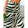 CUPSHE Women’s Wide Leg Beach Pants – Tropical Floral Vacation Cover Up | Soft & comfortable. High waist, flowy wide leg with side pocket(Black-2)